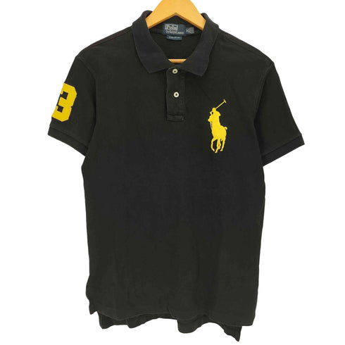 ポロバイラルフローレン Polo by RALPH LAUREN 90S 香港製 ビッグポニー 刺繍 ナンバリング 鹿の子 S/S ポロシャツ メンズ import:M