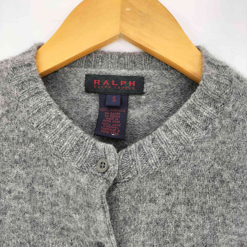 ラルフローレン RALPH LAUREN クラウン刺繍 ラムズウールクルーネックカーディガン レディース import:S