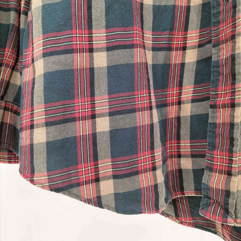 ラルフローレン RALPH LAUREN 90s タータンチェック BLAIRE ポニー無し 長袖ボタンダウンシャツ メンズ import:L