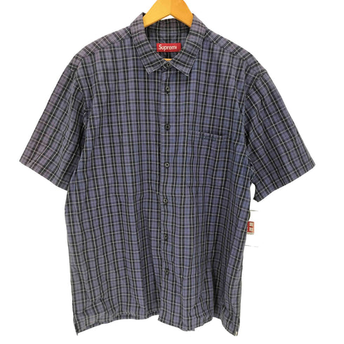 シュプリーム Supreme Loose Fit Mini Plaid S/S Shirt チェック柄 半袖シャツ メンズ L