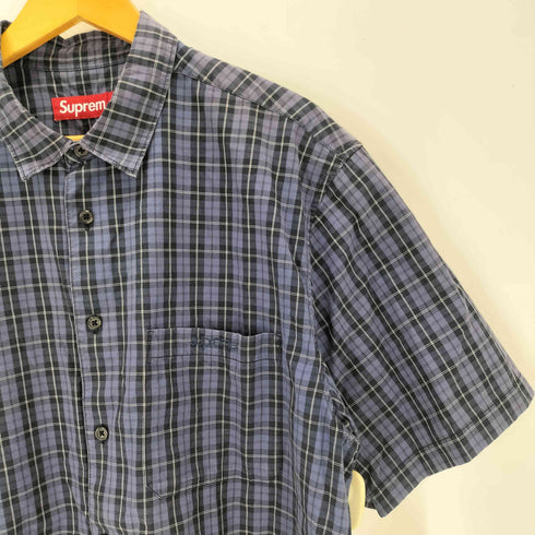 シュプリーム Supreme Loose Fit Mini Plaid S/S Shirt チェック柄 半袖シャツ メンズ L