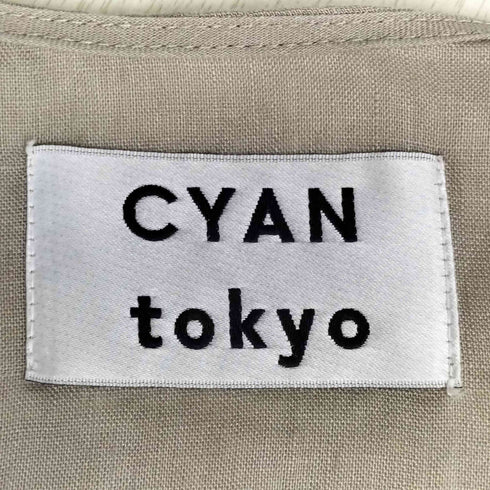CYAN TOKYO フレンチリネンフリル ノーカラーブルゾン レディース FREE