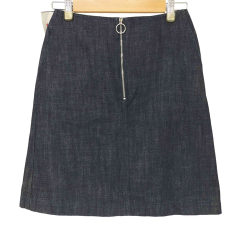 メゾンキツネ MAISON KITSUNE ZIPPED SKIRT フロントジップ デニムスカート レディース JPN:34