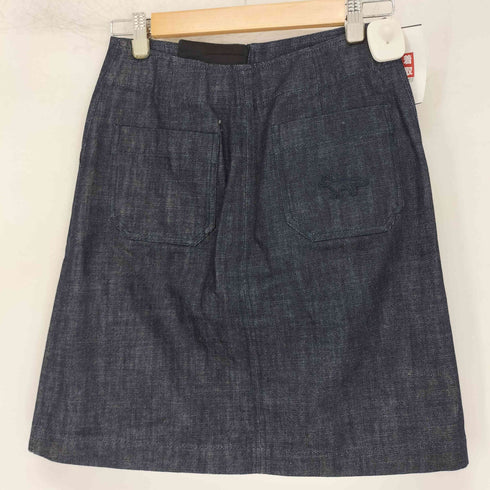 メゾンキツネ MAISON KITSUNE ZIPPED SKIRT フロントジップ デニムスカート レディース JPN:34