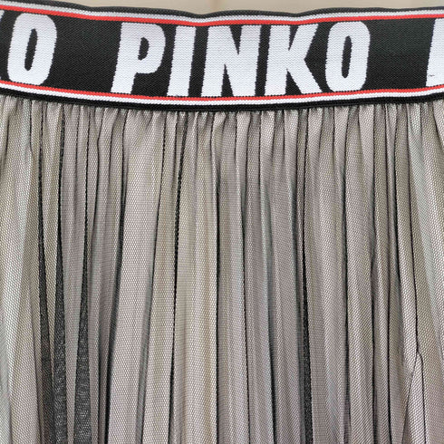 ピンコ PINKO シアーチュール プリーツ ロングスカート レディース FR:32