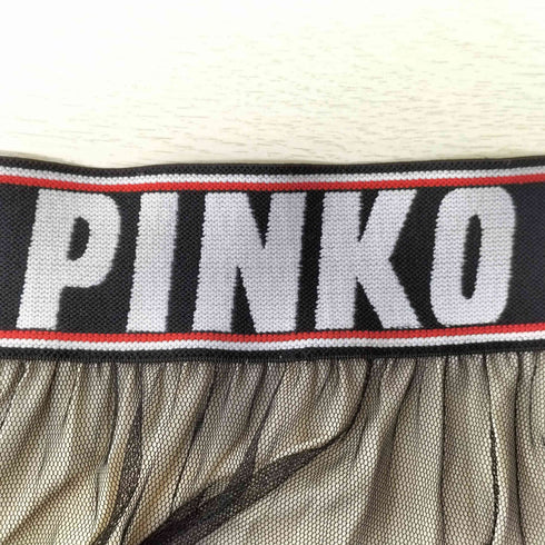 ピンコ PINKO シアーチュール プリーツ ロングスカート レディース FR:32