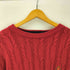 チャップスラルフローレン CHAPS RALPH LAUREN 90S OLD 初期 RL エンブレム ロゴ 刺繍 ケーブル編み コットン ニット セーター メンズ import:L