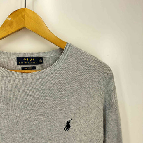 ポロラルフローレン POLO RALPH LAUREN PIMA COTTON ポニー 刺繍 クルーネック コットン ニット メンズ import:M