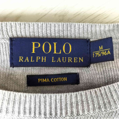 ポロラルフローレン POLO RALPH LAUREN PIMA COTTON ポニー 刺繍 クルーネック コットン ニット メンズ import:M