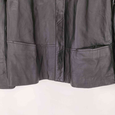 90S OLD Lamb Leather 羊革 ラムレザー ジャケット ブラック レディース import:M