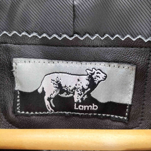 90S OLD Lamb Leather 羊革 ラムレザー ジャケット ブラック レディース import:M