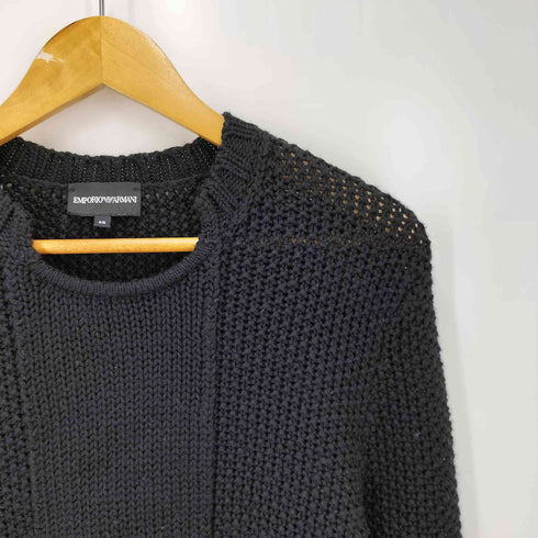 エンポリオアルマーニ EMPORIO ARMANI ドッキングデザイン プルオーバー ローゲージ ニット メンズ EUR:48