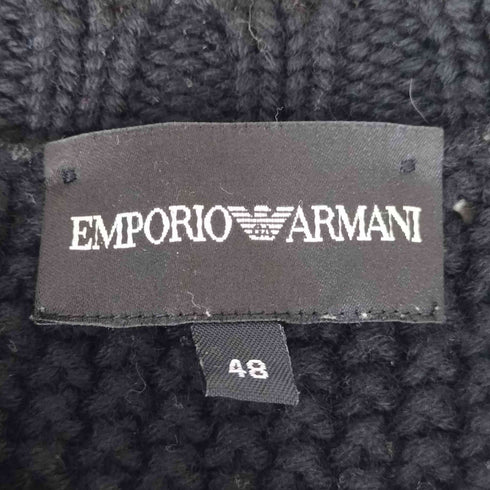 エンポリオアルマーニ EMPORIO ARMANI ドッキングデザイン プルオーバー ローゲージ ニット メンズ EUR:48