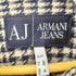 アルマーニジーンズ ARMANI JEANS 90-00S OLD MADE IN ITALY NAPOLEON イタリア製 裏地千鳥格子 ナポレオン ウール クロップド ダブル ライダース ジャケット Y2K レディース EUR:40
