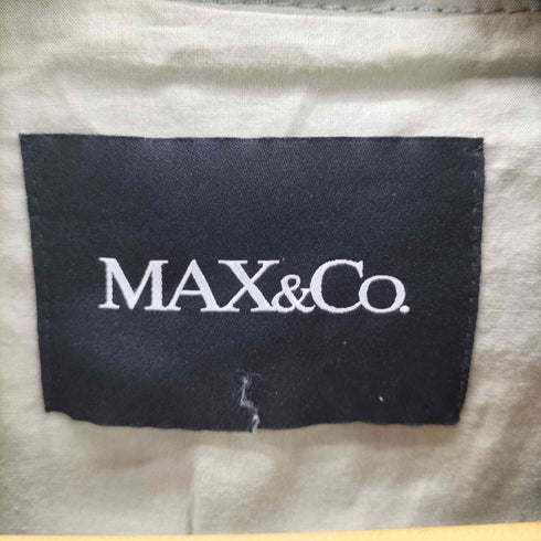 マックスアンドコー MAX&CO. Lamb Leather 現行タグ フリル デザイン 羊革 ラムレザー クロップド ライダース ジャケット ダブルジップ レディース EUR:40