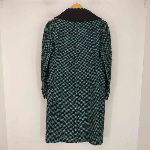 プラダ PRADA モヘアブレンド ツイード ロングチェスターコート レディース EUR:38