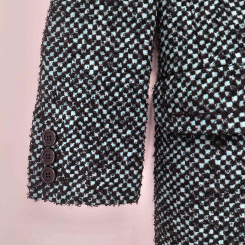 プラダ PRADA モヘアブレンド ツイード ロングチェスターコート レディース EUR:38