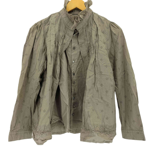 ネストローブ nest Robe シルク混 スタンドフリルレイヤードブラウス レディース FREE