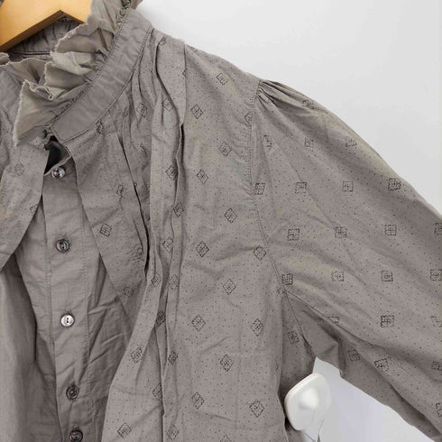 ネストローブ nest Robe シルク混 スタンドフリルレイヤードブラウス レディース FREE