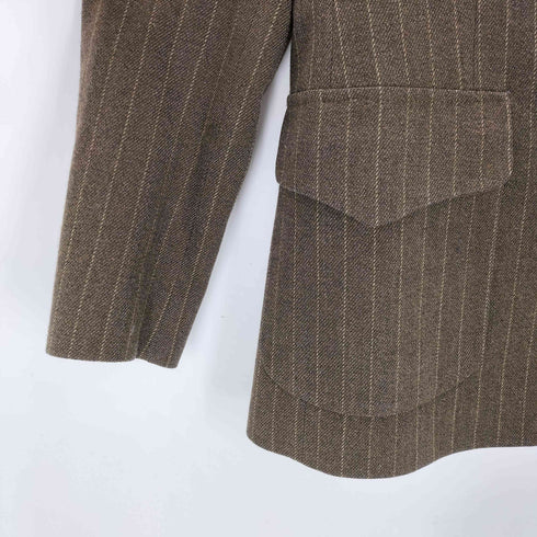 マックスマーラ MAX MARA MADE IN ITALY virgin wool 100% イタリア製 白タグ ストライプ バージン ウール テーラード ジャケット レディース EUR:40