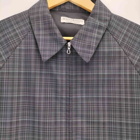ビューティーアンドユースユナイテッドアローズ BEAUTY & YOUTH UNITED ARROWS 24SS アブストラクトチェックジップブルゾン メンズ JPN:S