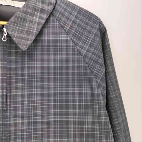 ビューティーアンドユースユナイテッドアローズ BEAUTY & YOUTH UNITED ARROWS 24SS アブストラクトチェックジップブルゾン メンズ JPN:S