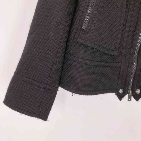 ディーゼル DIESEL 90-00S OLD 裏地 キルティング 立体 パターン ダブル ジップ ギミック ウール ブルゾン ジャケット ブラック Y2K Archive アーカイブ メンズ import:S