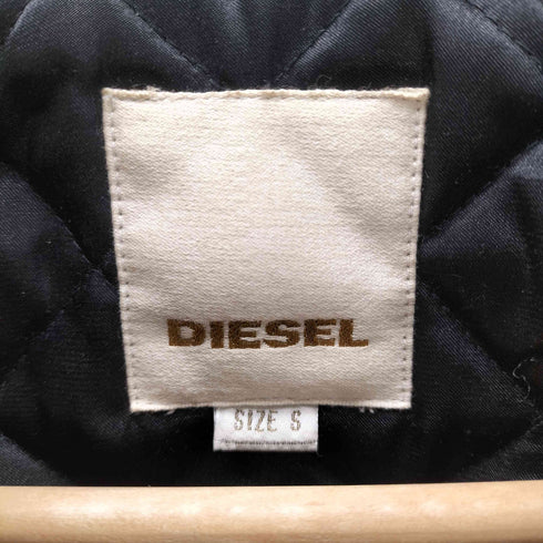 ディーゼル DIESEL 90-00S OLD 裏地 キルティング 立体 パターン ダブル ジップ ギミック ウール ブルゾン ジャケット ブラック Y2K Archive アーカイブ メンズ import:S