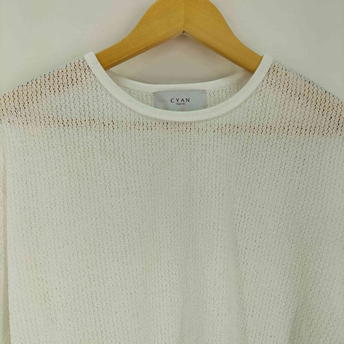 CYAN TOKYO チュールレイヤーモザイクスリットTOPS レディース JPN:36
