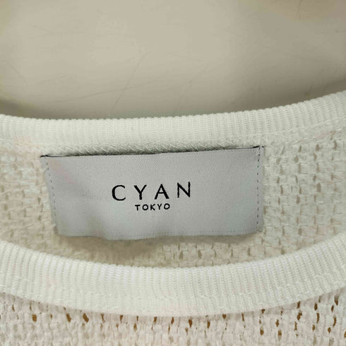 CYAN TOKYO チュールレイヤーモザイクスリットTOPS レディース JPN:36