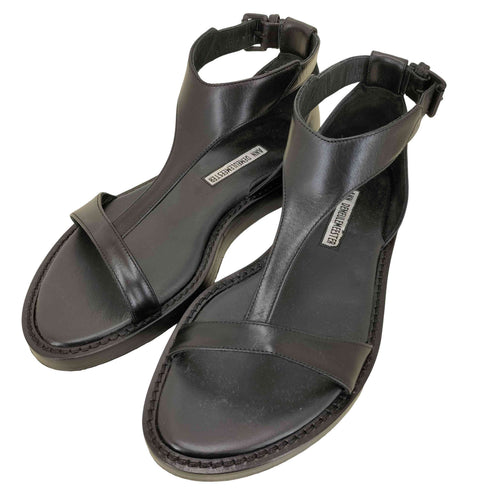 アンドゥムルメステール Ann DEMEULEMEESTER レザー ストラップ サンダル レディース 36 1/2