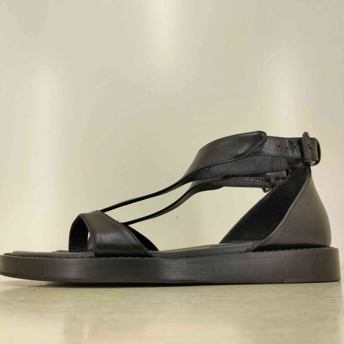 アンドゥムルメステール Ann DEMEULEMEESTER レザー ストラップ サンダル レディース 36 1/2