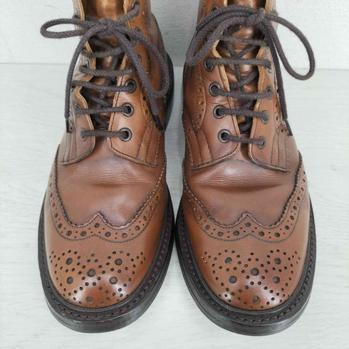 トリッカーズ Trickers MOLTON モルトン ウイングチップ メダリオン レースアップ カントリーブーツ メンズ UK:8.5