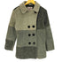 ハリスツイード Harris Tweed ウール ヘリンボーン パッチワーク ダブル Pコート メンズ import:S