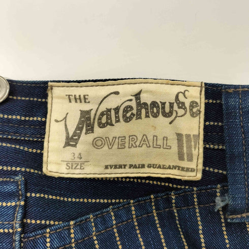ウエアハウス WAREHOUSE WABAH DENIM WORK PANTS ウォバッシュ デニム ストライプ ワーク パンツ メンズ US:34-35