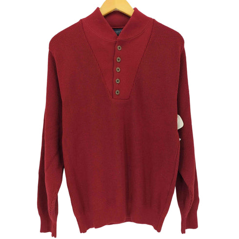 ランズエンド LANDS END 90s USA製 ハーフボタン ヘンリーネック ニットセーター メンズ import:S