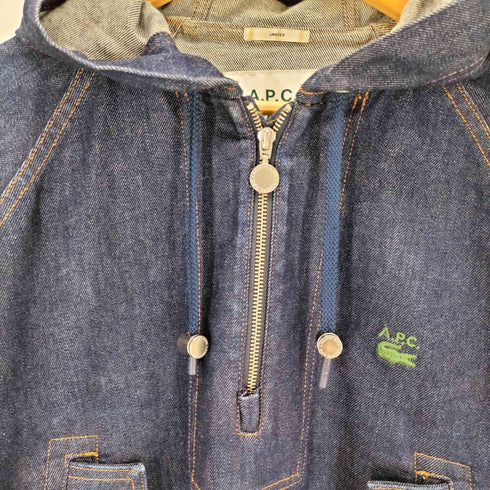 アーペーセー A.P.C. Uni Hooded Cotton Denim Jacket デニム フード ジャケット アノラック メンズ S