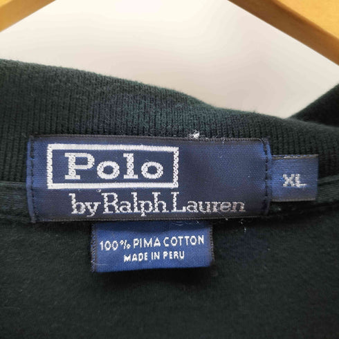 ポロバイラルフローレン Polo by RALPH LAUREN PIMA COTTON ピマコットン スモールポニー 刺繍 長袖 ポロシャツ メンズ XL