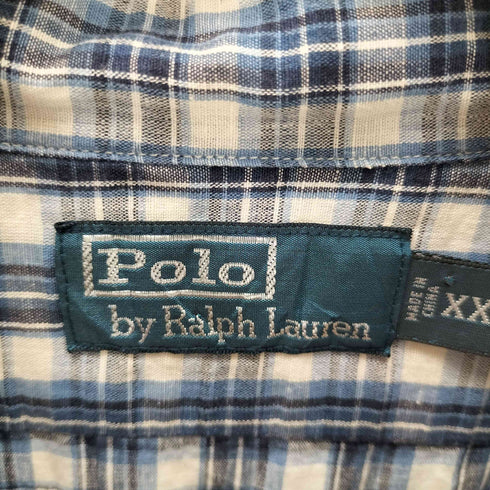 ポロバイラルフローレン Polo by RALPH LAUREN ガチャポケ 長袖 チェックシャツ ポニー無 メンズ XXL