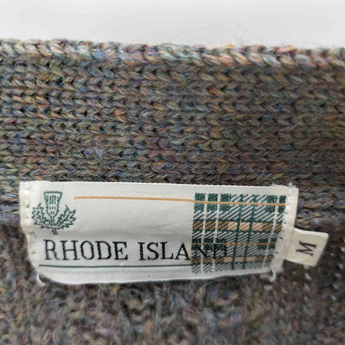 RHODE ISLAND ロードアイランド メランジ ウール ケーブル編み カーディガン メンズ M