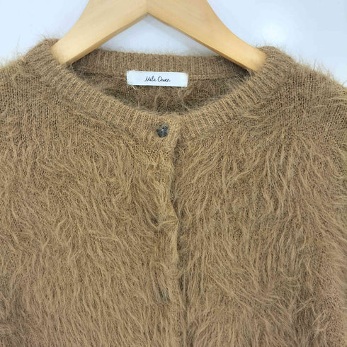 ミラオーウェン Mila Owen 24aw クルーネックシャギーニットカーディガン レディース JPN:1