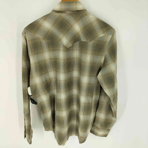 BUCK MASON ウール混 チェック ウエスタンシャツ メンズ import:M