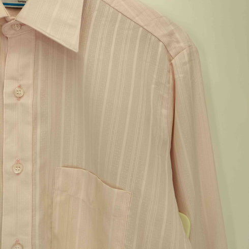 シアーズ Sears 70S PERMA-PREST 襟芯 ドット L/S ポリ シャツ メンズ 15 34-35