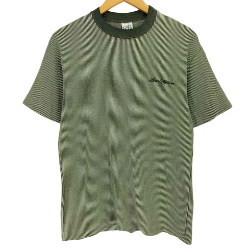 カルクルー Cal Cru 90S USA製 ストライプ S/S Tシャツ シングルステッチ メンズ import:M