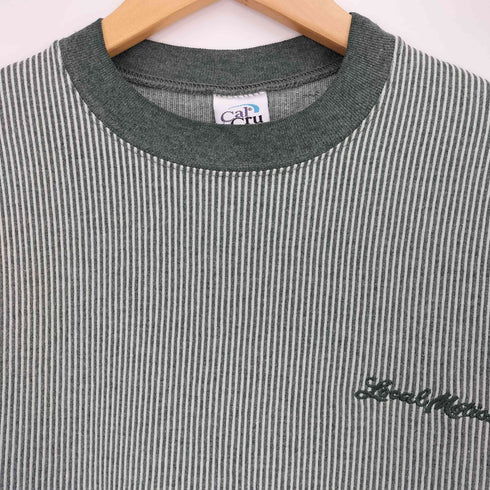 カルクルー Cal Cru 90S USA製 ストライプ S/S Tシャツ シングルステッチ メンズ import:M
