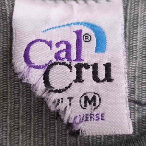 カルクルー Cal Cru 90S USA製 ストライプ S/S Tシャツ シングルステッチ メンズ import:M