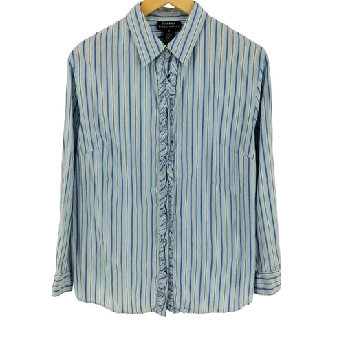ローレンラルフローレン LAUREN RALPH LAUREN フリル ストライプ シャツ レディース 1X