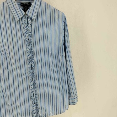 ローレンラルフローレン LAUREN RALPH LAUREN フリル ストライプ シャツ レディース 1X