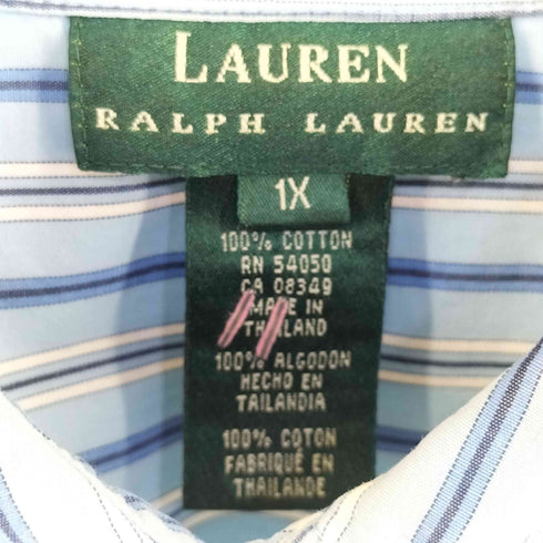 ローレンラルフローレン LAUREN RALPH LAUREN フリル ストライプ シャツ レディース 1X