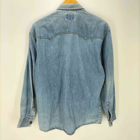 リーバイス Levis 90S OLD オレンジ タブ デニム ウエスタン シャツ メンズ import:L